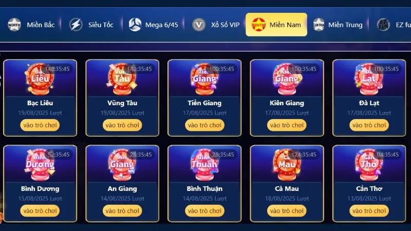 Các sảnh xổ số QH88 nổi bật