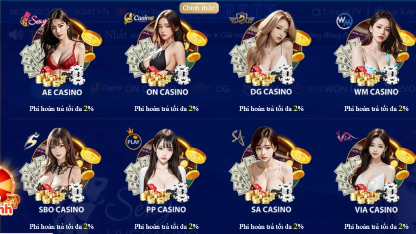 Các nhà cung cấp nổi bật tại casino QH88