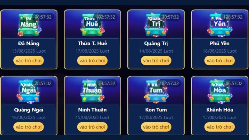 Các trò chơi được hỗ trợ tại xổ số miền Trung QH88