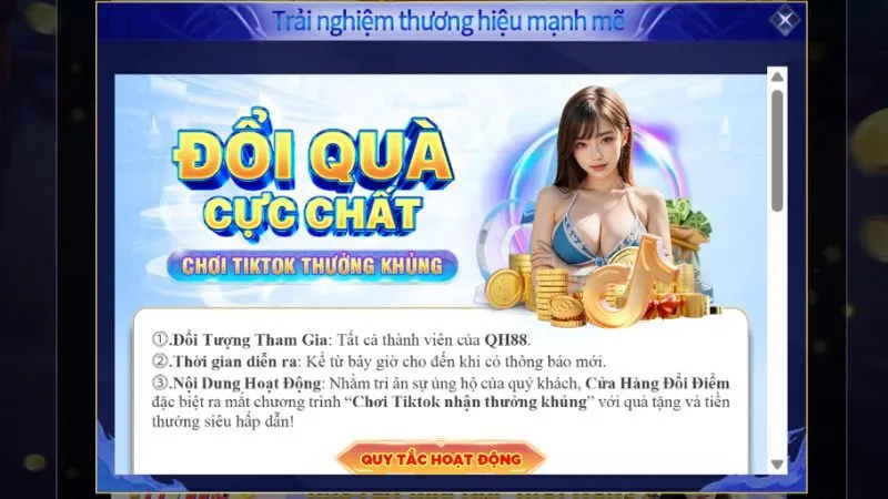 Ưu đãi hấp dẫn khi chơi TikTok cùng QH88