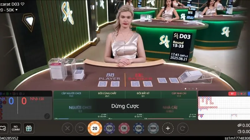 Phong thái dealer tại SA Gaming Live Casino cực kỳ chuyên nghiệp