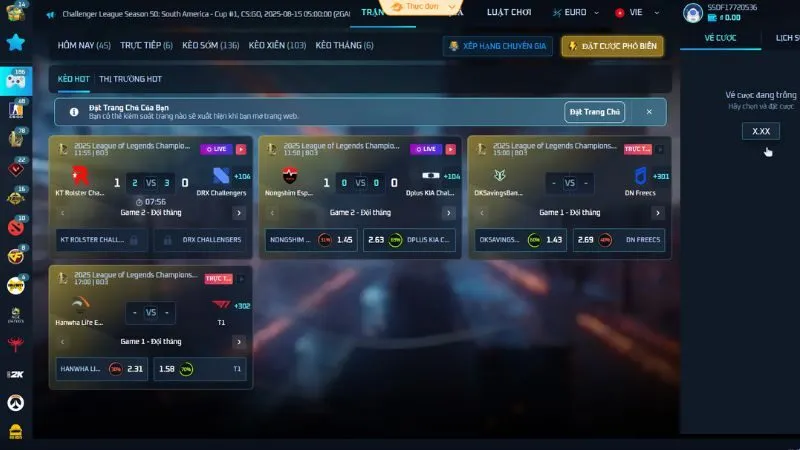 TF Esports sân chơi cá cược an toàn