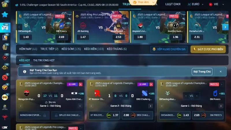 Cá cược esport QH88 thu hút hàng triệu người tham gia