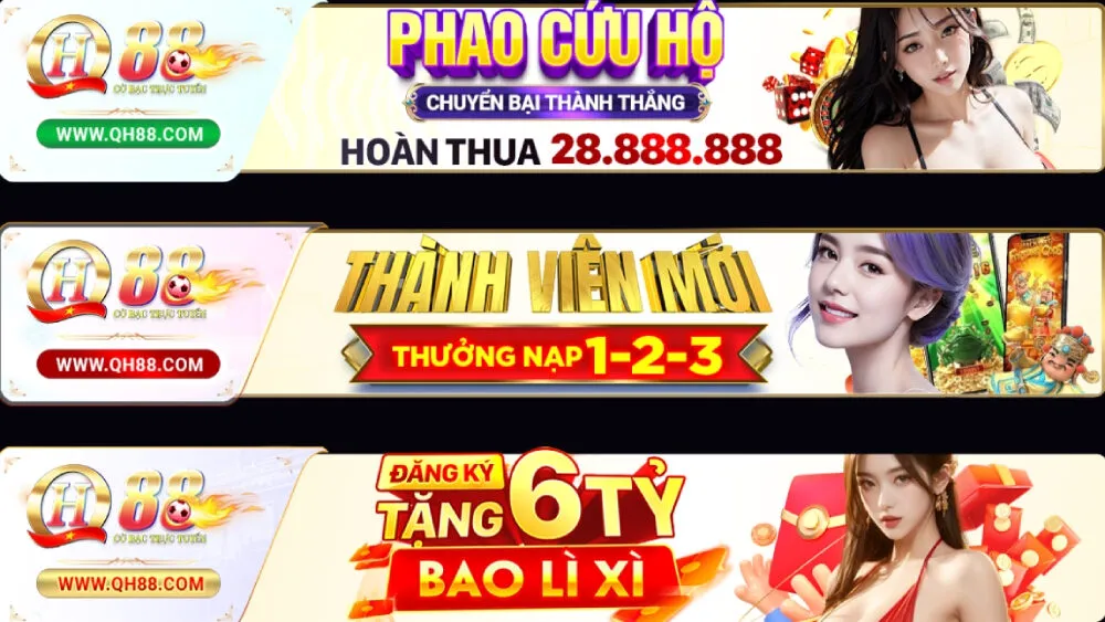 Các khuyến mãi tại QH88 giúp người choi tăng vốn nhanh chóng