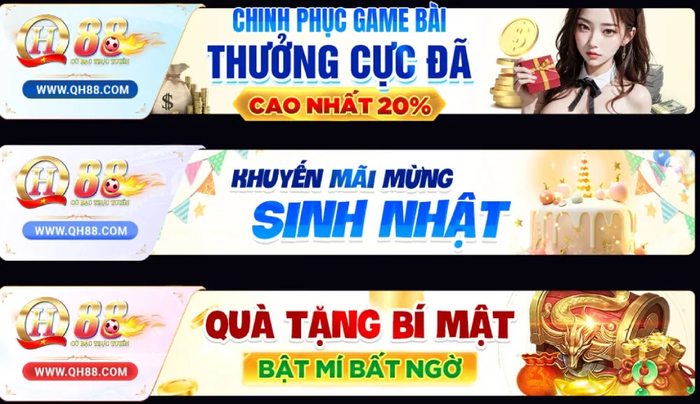 Hàng loạt khuyến mãi tăng vốn dành cho người chơi QH88