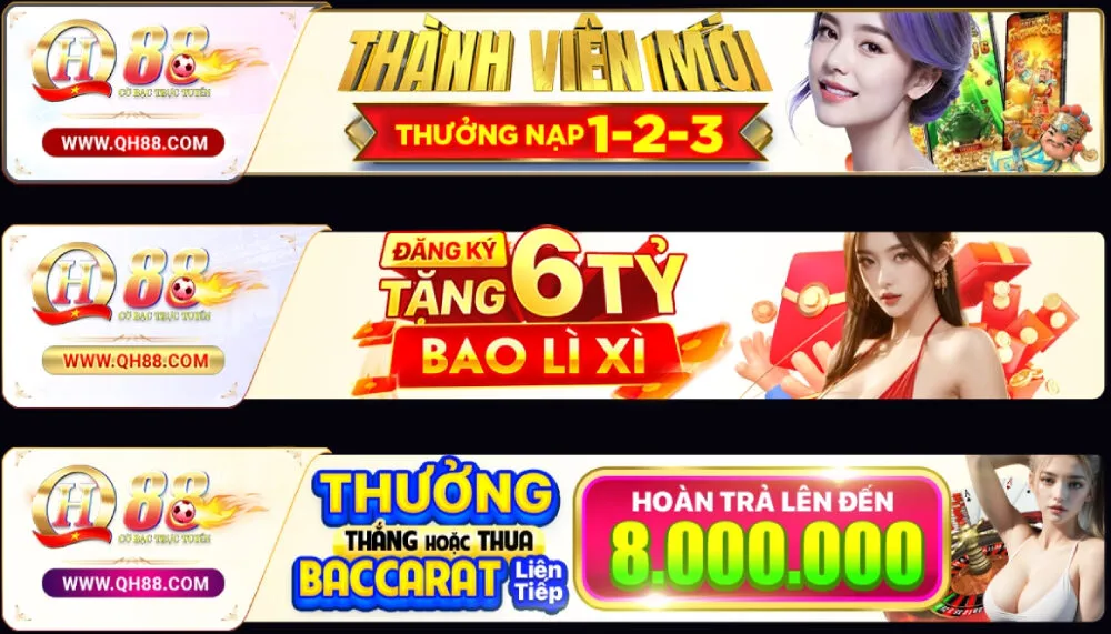 QH88 tung ra hàng loạt khuyến mãi cho cả người chơi mới và cũ