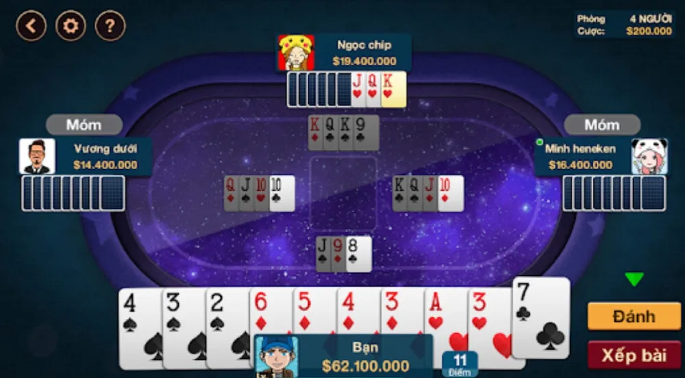 Luật chơi Phỏm tá lá tuy phức tạp nhưng rất hấp dẫn