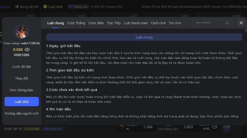 DB Esport nổi bật với luật chơi đơn giản và phần thưởng cá cược đa dạng